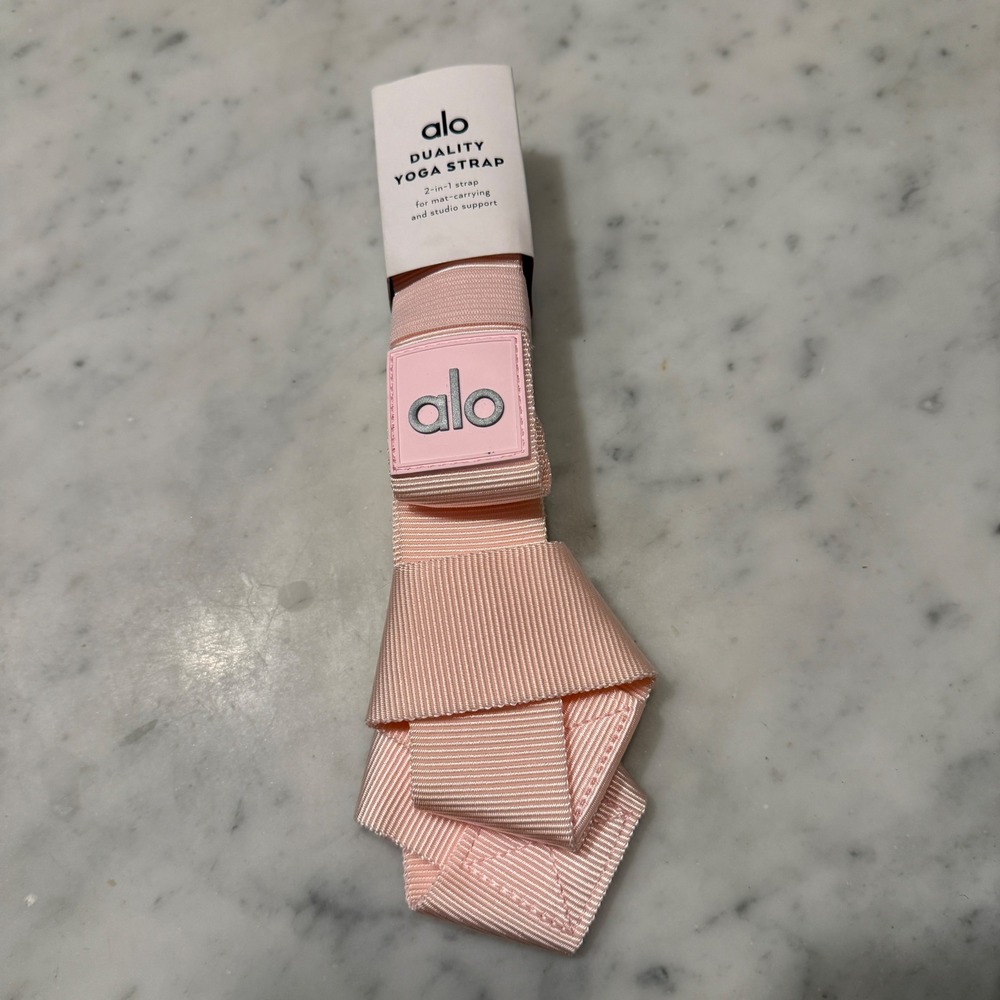 Alo Yoga Duality Yoga Strap Powder Pink 2-in-1 Mat Carrier A0023U New